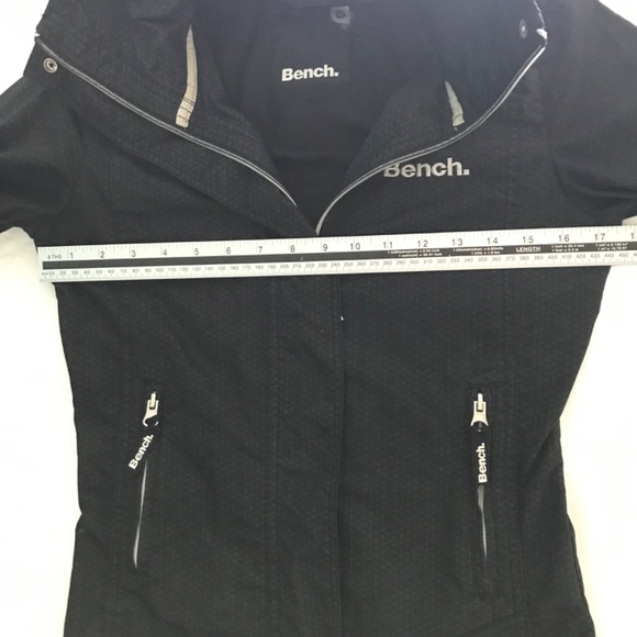 Bench jacket womens XS black with pattern stow away hood equestrian riding - Picture 4 of 11